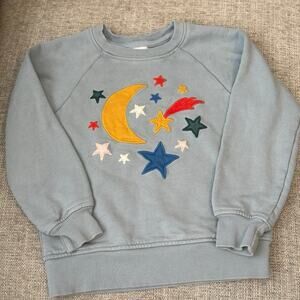 Hannah Andersson toddler/baby French terry pullover blue stars cm110:us5